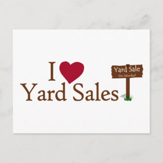 I Liebe Yard Sales Postkarte