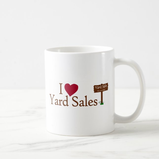 I Liebe-Yard-Verkäufe Kaffeetasse (Rechts)