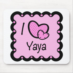 I Liebe YaYa niedlicher T - Shirt Mousepad