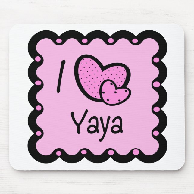 I Liebe YaYa niedlicher T - Shirt Mousepad (Vorne)
