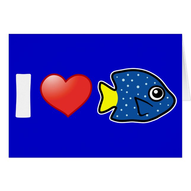 I Liebe Yellowtail Damselfish (Vorderseite (Horizontal))