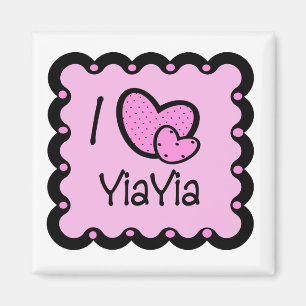 I Liebe YiaYia niedlicher T - Shirt Magnet