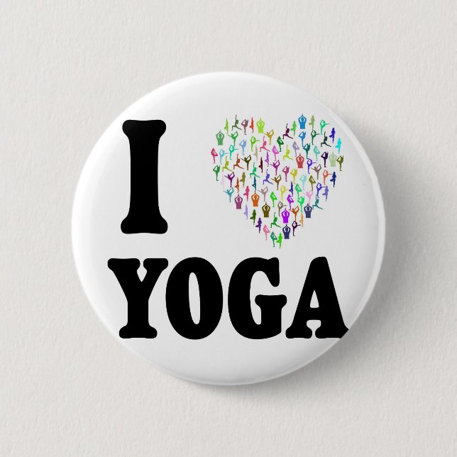 I Liebe-Yoga Button (Vorderseite)