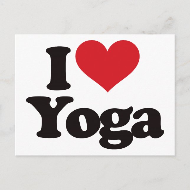 I Liebe Yoga Postkarte (Vorderseite)