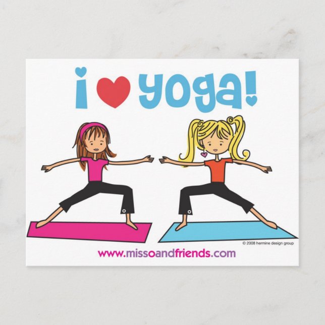 i Liebe Yoga Postkarte (Vorderseite)