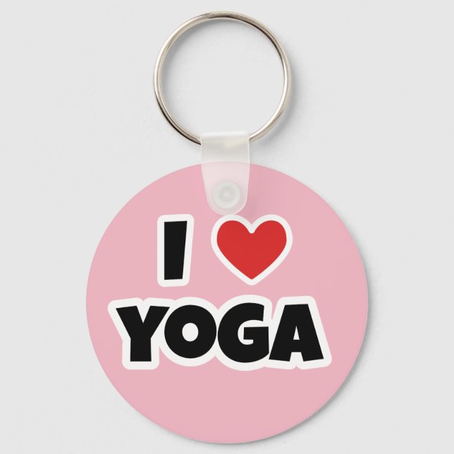 I Liebe Yoga Schlüsselanhänger (Vorderseite)
