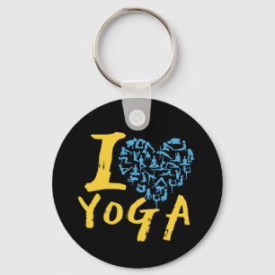 I Liebe Yoga Schlüsselanhänger
