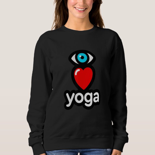 I Liebe Yoga Sweatshirt (Vorderseite)