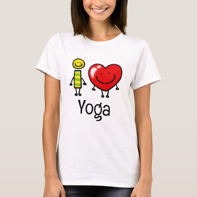 i Liebe Yoga T - Shirt (Vorderseite)