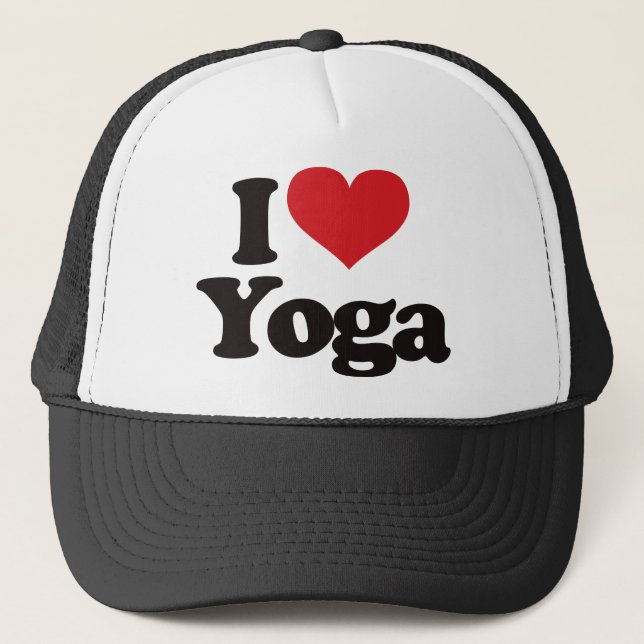 I Liebe-Yoga Truckerkappe (Vorderseite)