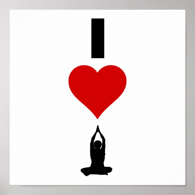 I Liebe Yoga (Vertikal) Poster (Vorne)