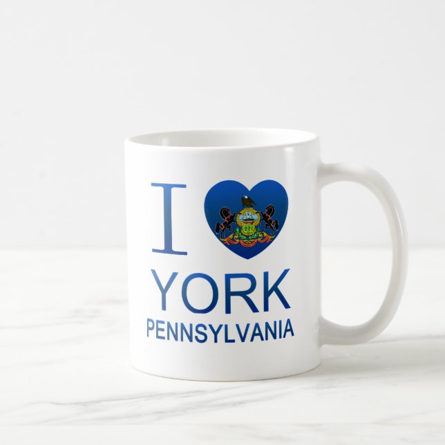 I Liebe York, PA Kaffeetasse (Rechts)
