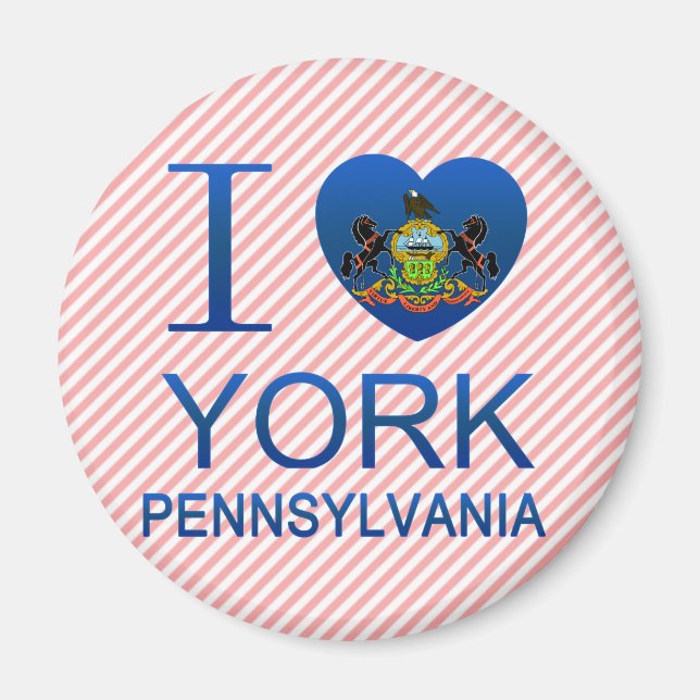 I Liebe York, PA Magnet (Vorne)