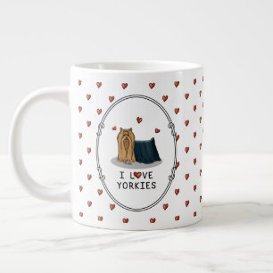 I Liebe Yorkies (I Liebe Yorkshire Terriers) Herz Jumbo-Tasse