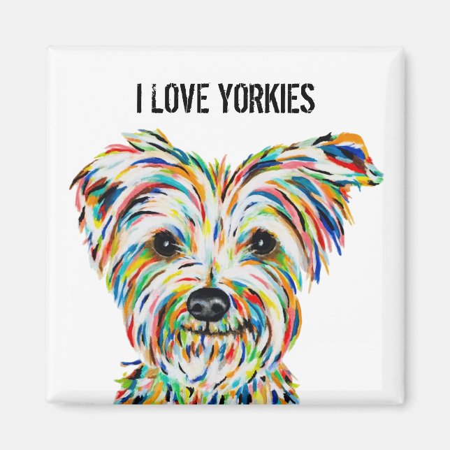 I Liebe Yorkies Magnet (Vorne)