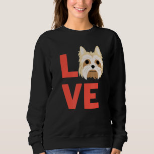 I Liebe Yorkshire Terrier Dog Haustier Besitzer Sweatshirt