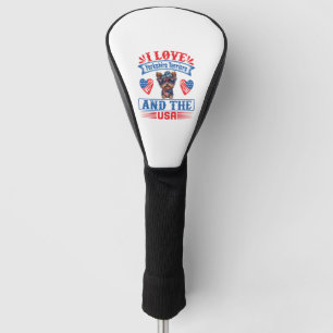 I Liebe Yorkshire Terriers and the USA 01 Golf Headcover