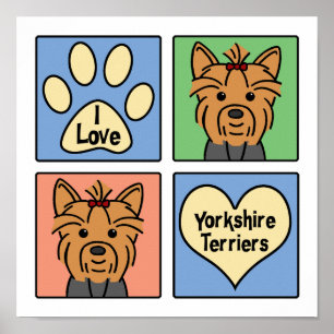 I Liebe Yorkshire Terriers Poster
