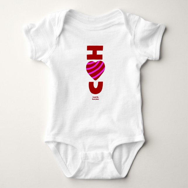 I Liebe You Baby Jersey Bodysuit Baby Strampler (Vorderseite)