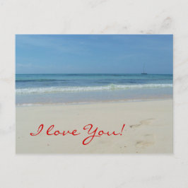 I Liebe You Beach Postkarte