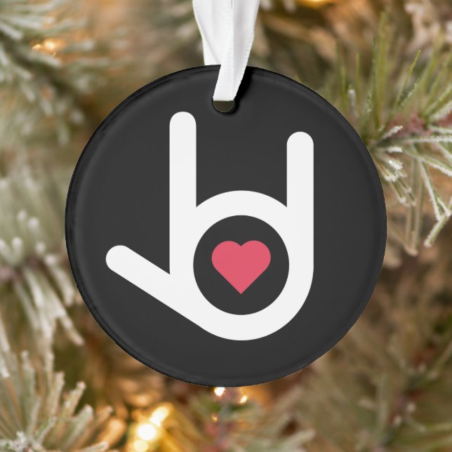 I Liebe You Black Christmas Ornament (Baum)