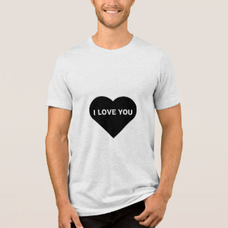 I Liebe You Black T Shirt Design