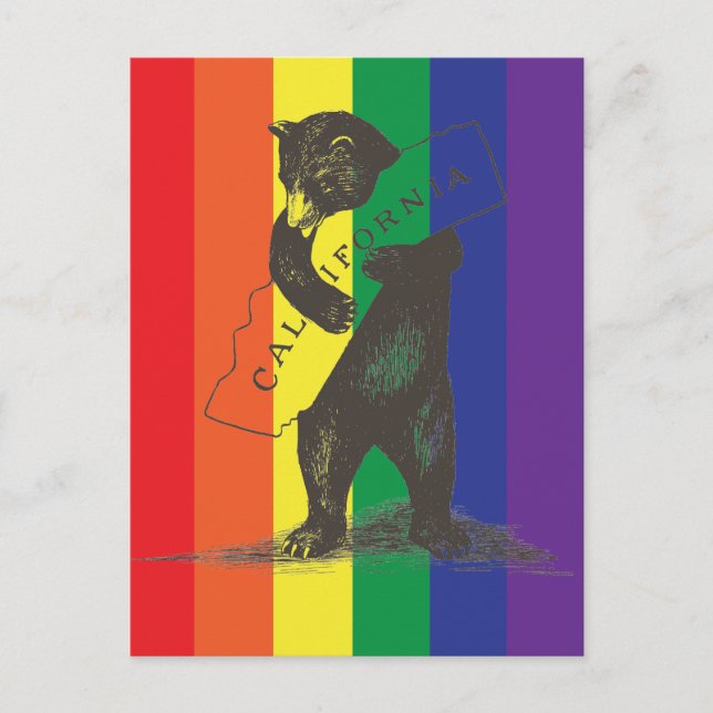 I Liebe You California—Rainbow Postkarte (Vorderseite)