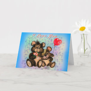I Liebe You Card Couple Bears Liebe Karte