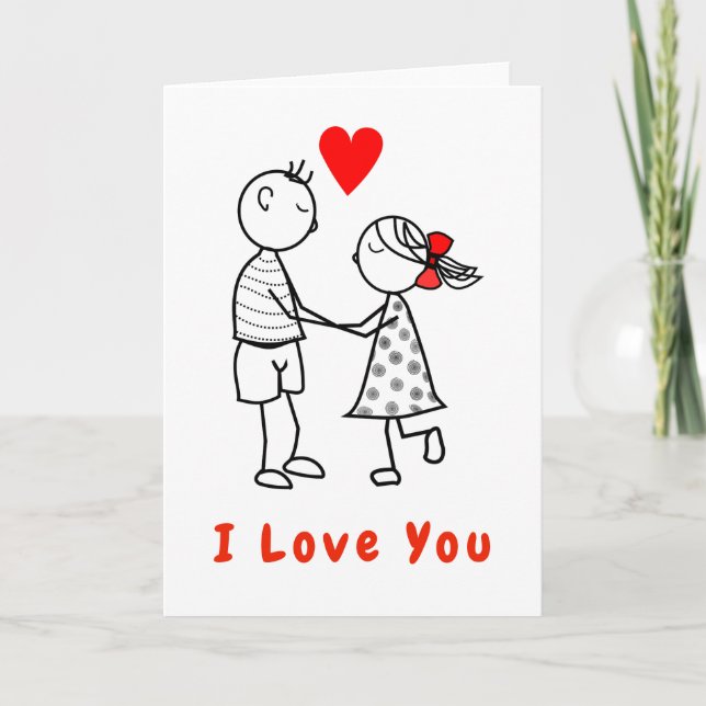 I Liebe You Card Couple Liebe - Romantik Karte (Vorderseite)