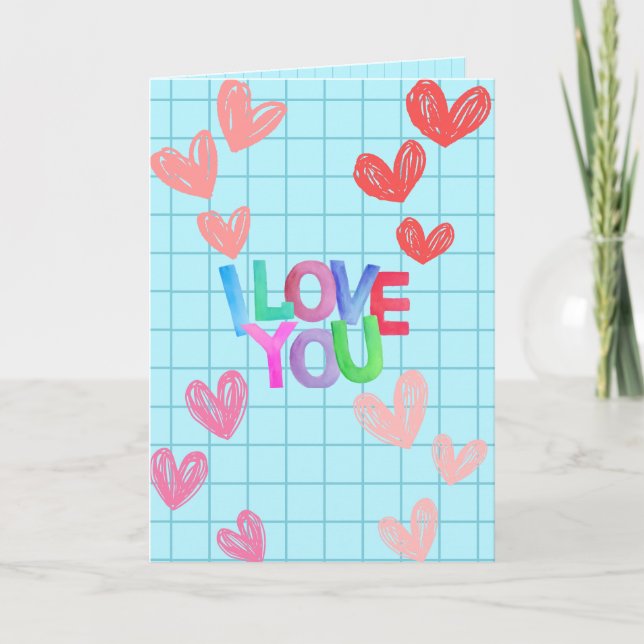I LIEBE YOU CARD | GEFALTETE KARTE | VALENTINE'S D (Vorderseite)