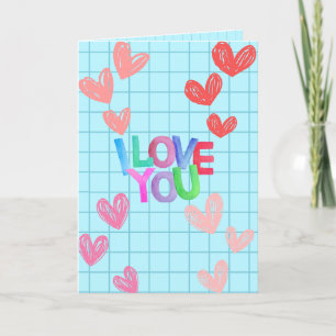 I LIEBE YOU CARD GEFALTETE KARTE VALENTINE'S D