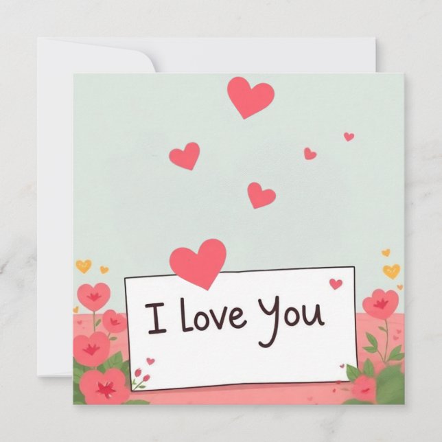 I Liebe You Card Karte (Vorderseite)