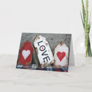 I Liebe You Card - Liebe Tags Feiertagskarte