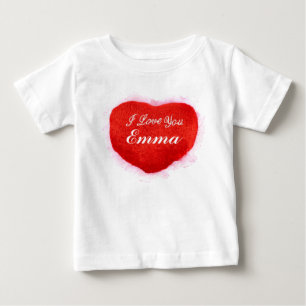 I Liebe You Emma Heart Baby T-shirt