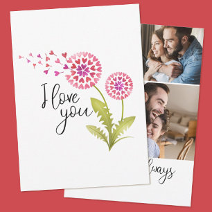 I Liebe You Floral Valentinstag Feiertagskarte