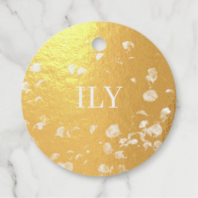 "I Liebe You" Foil Favor Tag (Vorderseite)