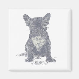 I Liebe YOU - French Bulldog Magnet