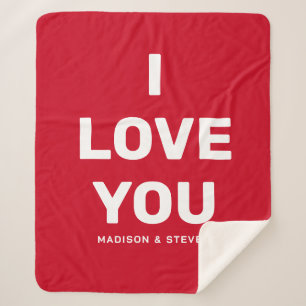 I Liebe You Girlfriend Red Valentines Personalisie Sherpadecke