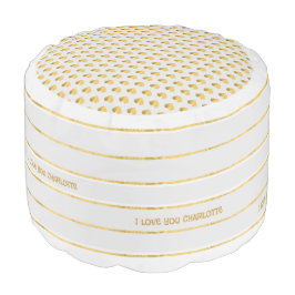 I Liebe You Golden Hearts Elegante Moderne Hocker