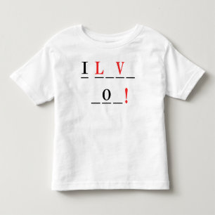 I Liebe You-Hangman Style by Shirley Taylor Kleinkind T-shirt