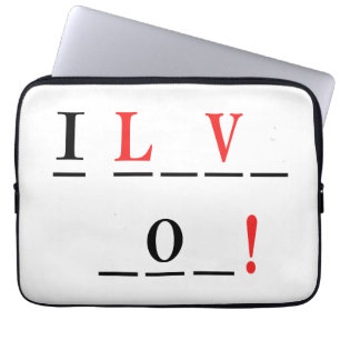 I Liebe You-Hangman Style by Shirley Taylor Laptopschutzhülle