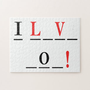 I Liebe You-Hangman Style by Shirley Taylor Puzzle
