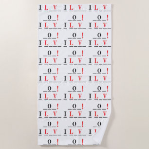 I Liebe You-Hangman Style by Shirley Taylor Strandtuch