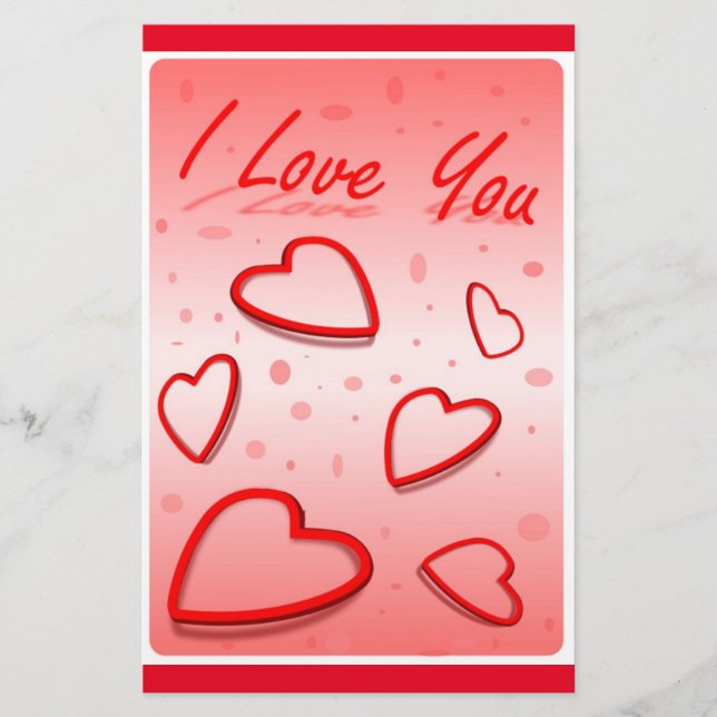 "I LIEBE YOU" HEARS BRIEFPAPIER (Vorderseite)