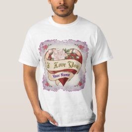 I Liebe You Heart Valentine Herz Custom T - Shirt