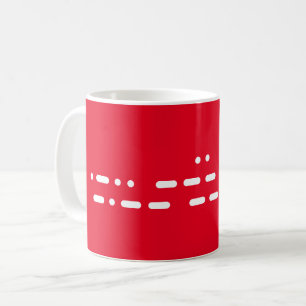 "I Liebe You" im White Morse Code Kaffeetasse