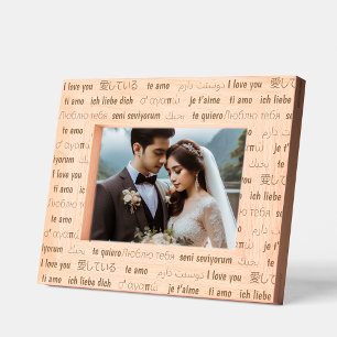 "I Liebe You" in internationalen romanischen Sprac Geätzte Rahmen