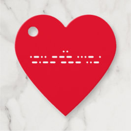 "I Liebe You" in Morse Code Geschenkanhänger