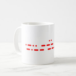 "I Liebe You" in Red Morse Code Kaffeetasse