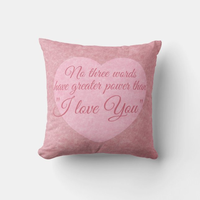"I LIEBE YOU" individuelle Namen & Date throw Kiss Kissen (Vorderseite)
